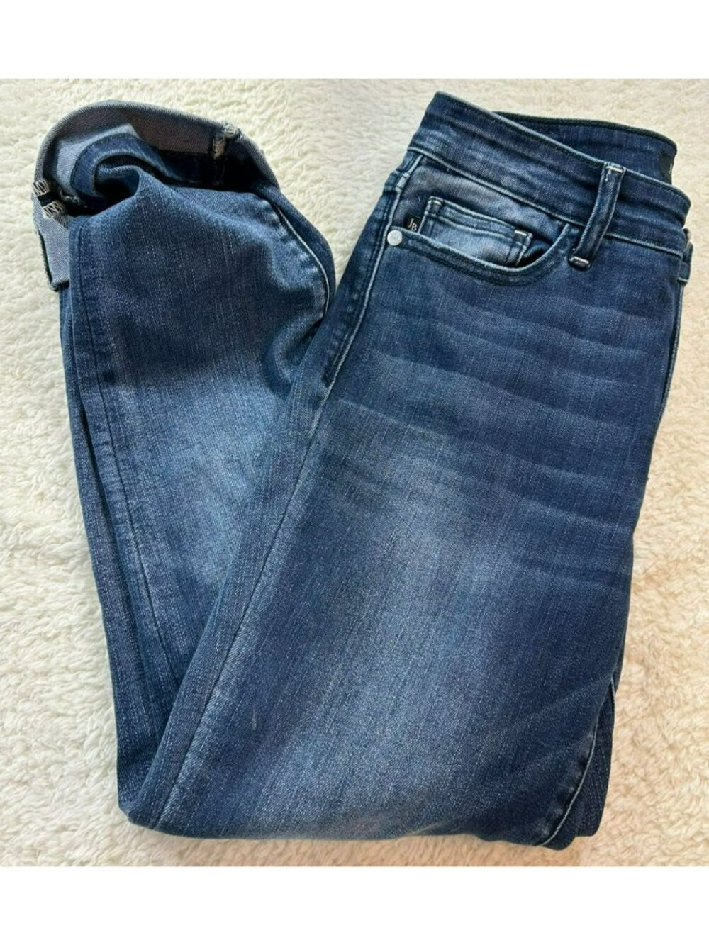 Judy Blue Womens Skinny Fit Jeans Size 5/27 Medium & Dark Wash Denim Stretch - Picture 4 of 12